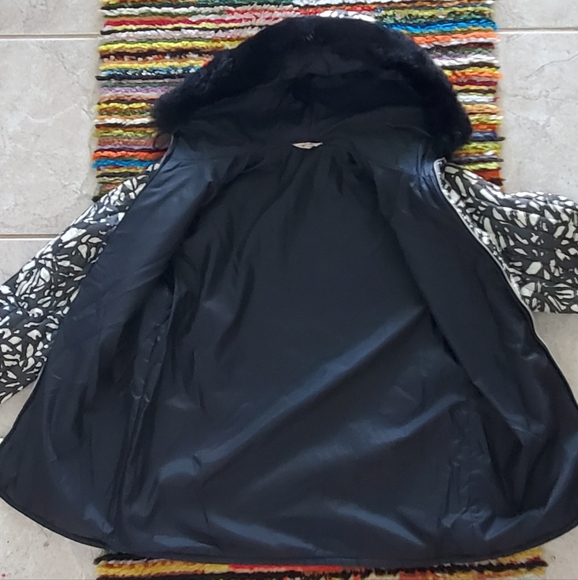 VTG Juniorite New York Abstract Quilted Winter Women's KIDS XS/S Jacket - Picture 4 of 15